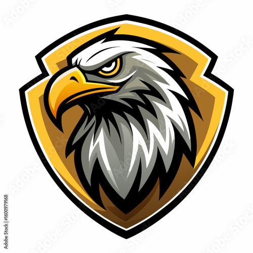 Eagle Illustration vector design, Eagle logo, icon Design, Colorful Eagle Head vector design