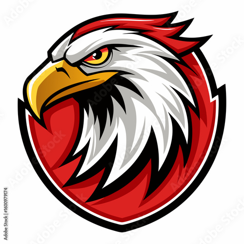 Eagle Illustration vector design, Eagle logo, icon Design, Colorful Eagle Head vector design