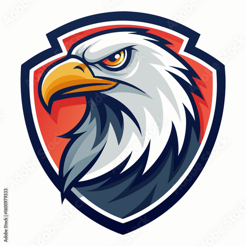 Eagle Illustration vector design, Eagle logo, icon Design, Colorful Eagle Head vector design