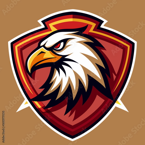 Eagle Illustration vector design, Eagle logo, icon Design, Colorful Eagle Head vector design