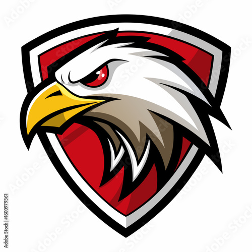 Eagle Illustration vector design, Eagle logo, icon Design, Colorful Eagle Head vector design