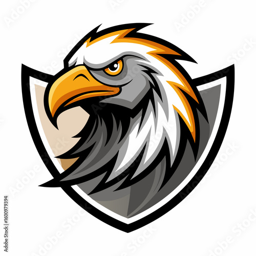 Eagle Illustration vector design, Eagle logo, icon Design, Colorful Eagle Head vector design