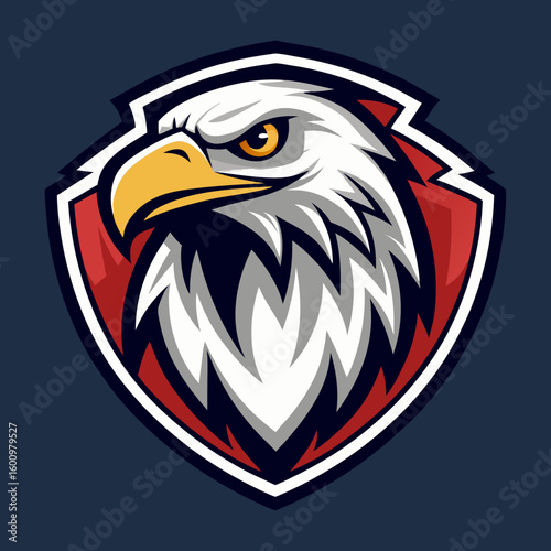 Eagle Illustration vector design, Eagle logo, icon Design, Colorful Eagle Head vector design
