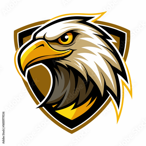 Eagle Illustration vector design, Eagle logo, icon Design, Colorful Eagle Head vector design