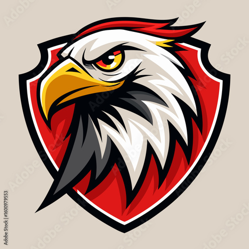 Eagle Illustration vector design, Eagle logo, icon Design, Colorful Eagle Head vector design