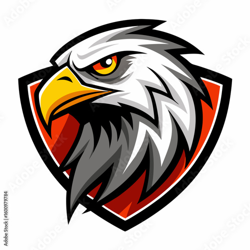 Eagle Illustration vector design, Eagle logo, icon Design, Colorful Eagle Head vector design