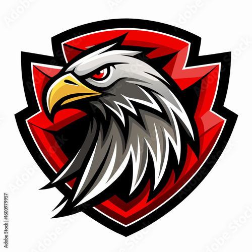 Eagle Illustration vector design, Eagle logo, icon Design, Colorful Eagle Head vector design