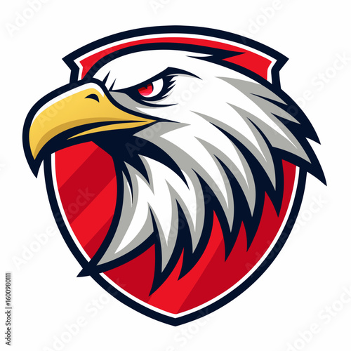 Eagle Illustration vector design, Eagle logo, icon Design, Colorful Eagle Head vector design