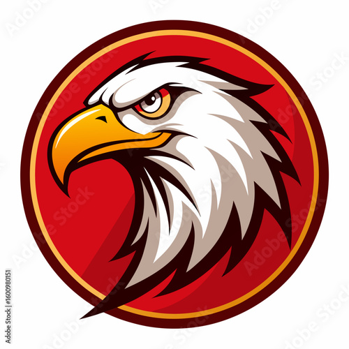 Eagle Illustration vector design, Eagle logo, icon Design, Colorful Eagle Head vector design