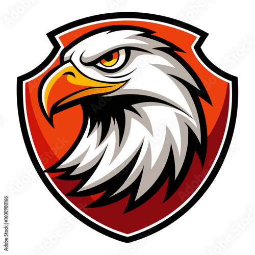 Eagle Illustration vector design, Eagle logo, icon Design, Colorful Eagle Head vector design