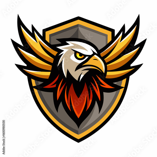 Eagle Illustration vector design, Eagle logo, icon Design, Colorful Eagle Head vector design