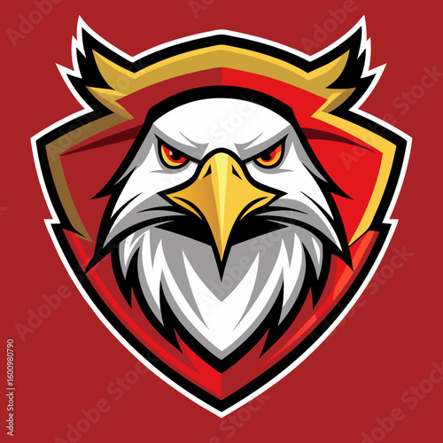 Eagle Illustration vector design, Eagle logo, icon Design, Colorful Eagle Head vector design