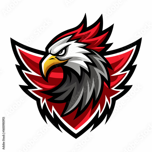 Eagle Illustration vector design, Eagle logo, icon Design, Colorful Eagle Head vector design