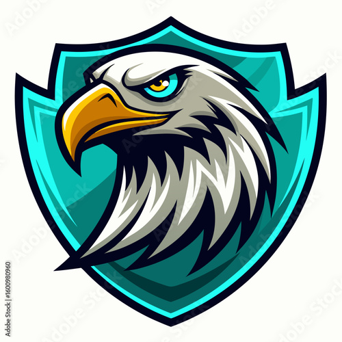 Eagle Illustration vector design, Eagle logo, icon Design, Colorful Eagle Head vector design