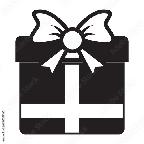 Present gift box icon vector simple design