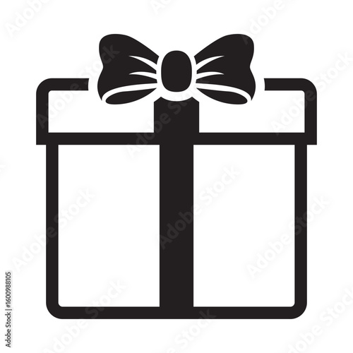 Present gift box icon vector simple design