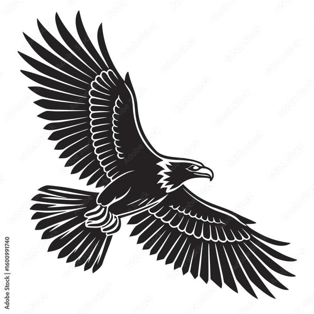 Obraz premium Majestic Eagle Soaring Through the Sky Displaying Its Power
