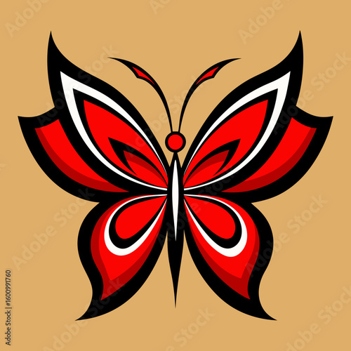 circle modern art flying butterfly logo design template illustration inspiration