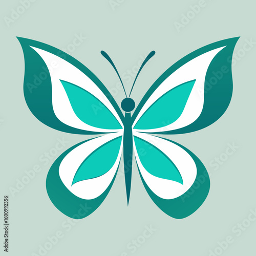 circle modern art flying butterfly logo design template illustration inspiration