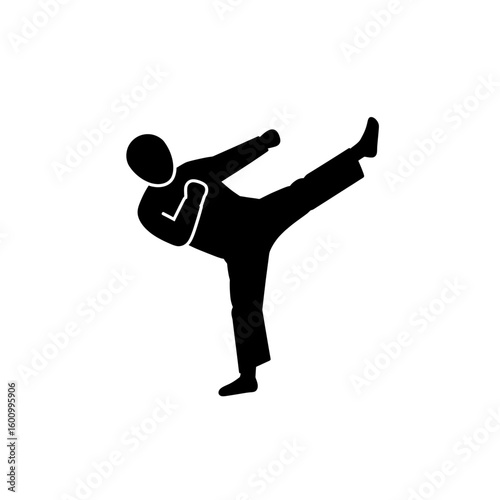 Combatant Figure Performing Self-Defense Technique