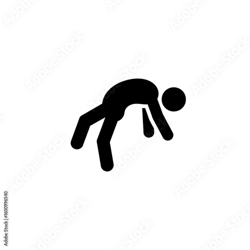 Human Figure Executing Gymnastic Floor Skill