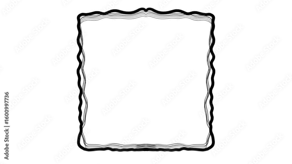 Hand drawn phot frame on white background