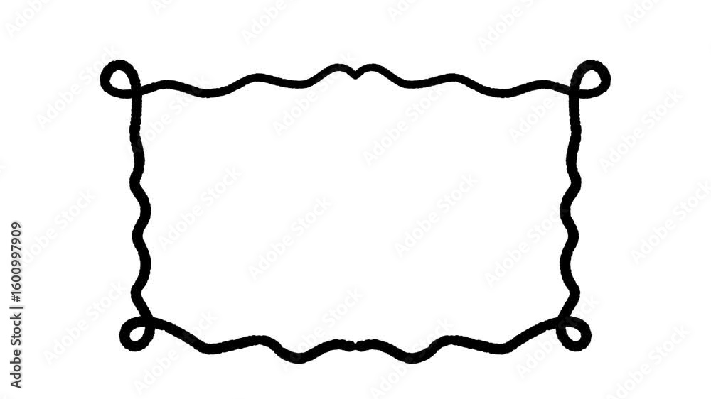 Hand drawn phot frame on white background