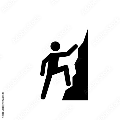 Human Ascent Figure Vertical Wall Challenge