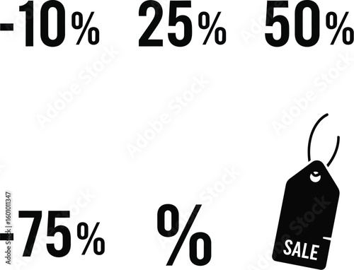 Sale discount percentages off deals promotion retail offer clearance price reductions shopping savings tag