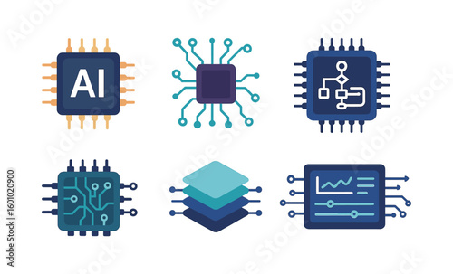 Ai chip and circuit diagram collection: smart layers and algorithms