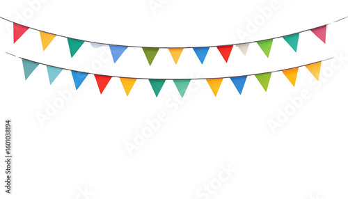 Colorful mini flag isolated on white background.