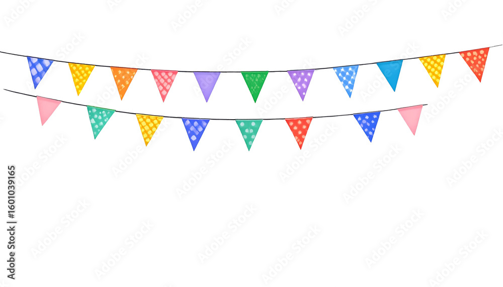 Obraz premium Colorful mini flag isolated on transparent background.