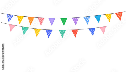 Colorful mini flag isolated on transparent background.