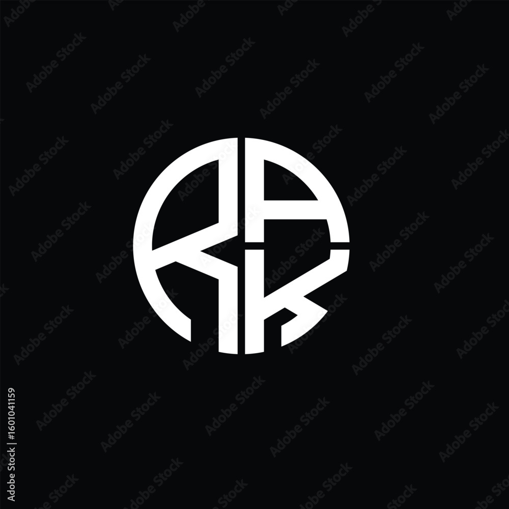 RAK logo RAK icon RAK monogram RAK letter minimalist Circle flat Unique modern abstract logo design. RAK logo RAK icon RAK monogram RAK letter minimalist Circle flat Unique modern abstract logo design.
