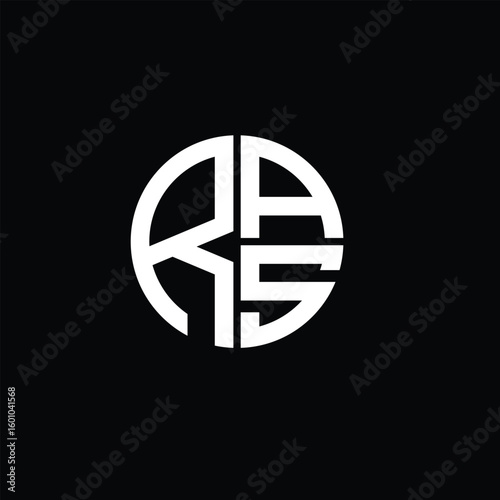 RAS logo RAS icon RAS monogram RAS letter minimalist Circle flat Unique modern abstract logo design.