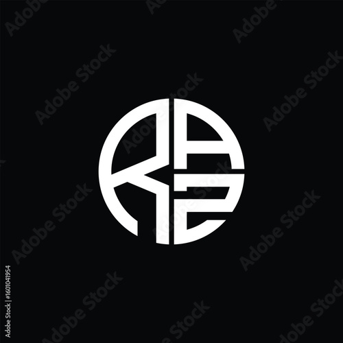 RAZ logo RAZ icon RAZ monogram RAZ letter minimalist Circle flat Unique modern abstract logo design.