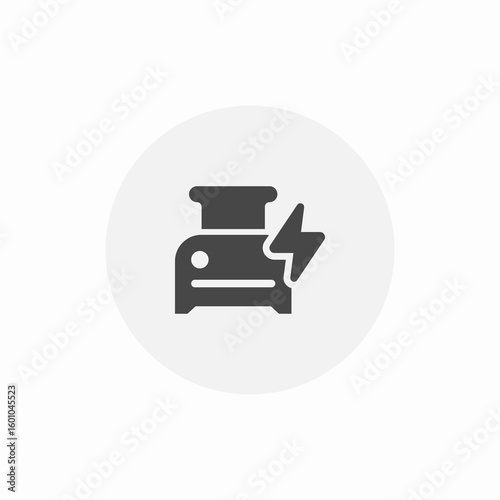 toaster electricity icon sign vector