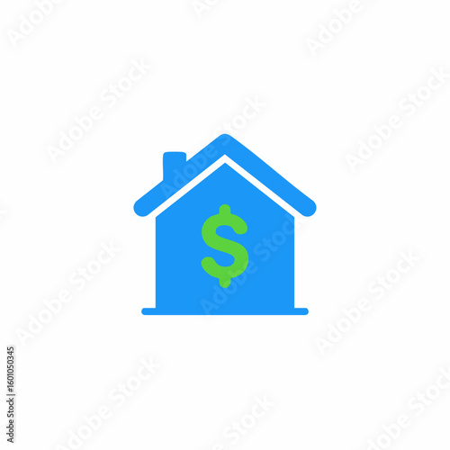 Real Estate Investment House Price Mortgage Property Value Icon