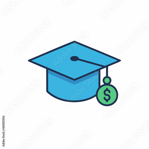 Education Cost Financial Aid Graduation Student Loan Icon