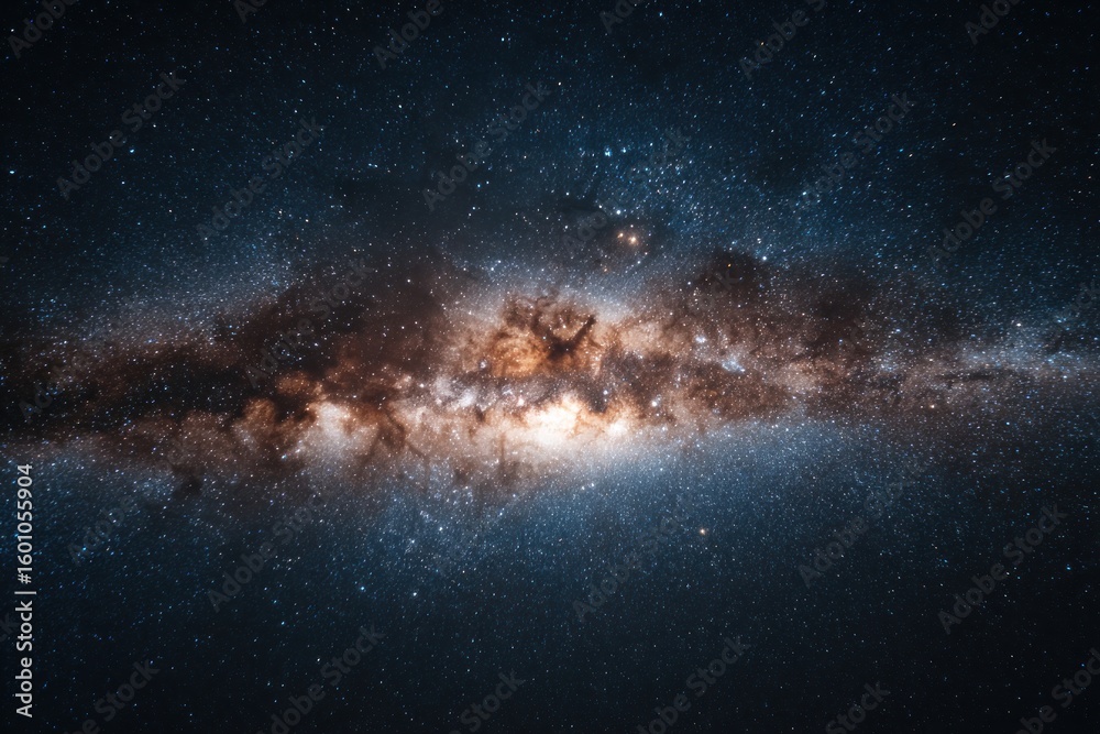 Fototapeta premium Milky Way galaxy, cosmic dust clouds