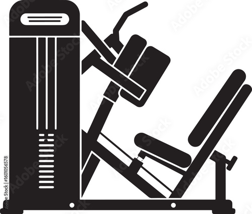 Fitness gym exercise equipment vector illustration with a stationary bike treadmill and weight training machines for a healthy workout