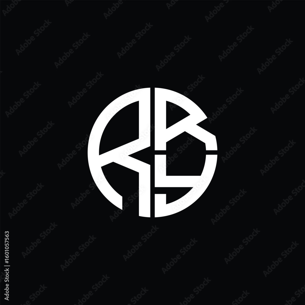 RRY logo RRY icon RRY monogram RRY letter minimalist Circle flat Unique modern abstract logo design.