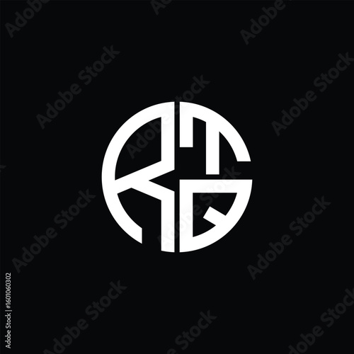 Free Download RTQ logo RTQ icon RTQ monogram RTQ letter minimalist Circle flat Unique modern abstract logo design. - GFXLoad