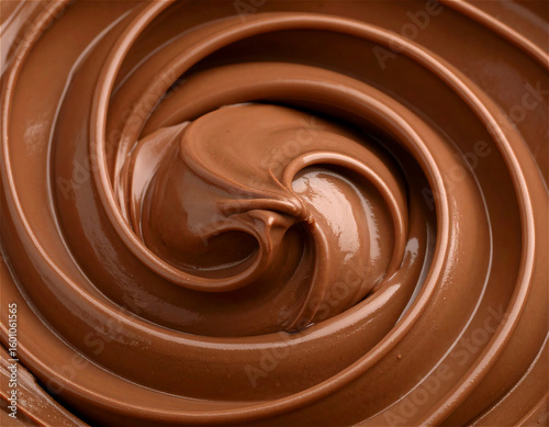 close up texture of Chocolate ice cream swirl