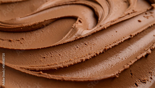 close up texture of Chocolate ice cream swirl