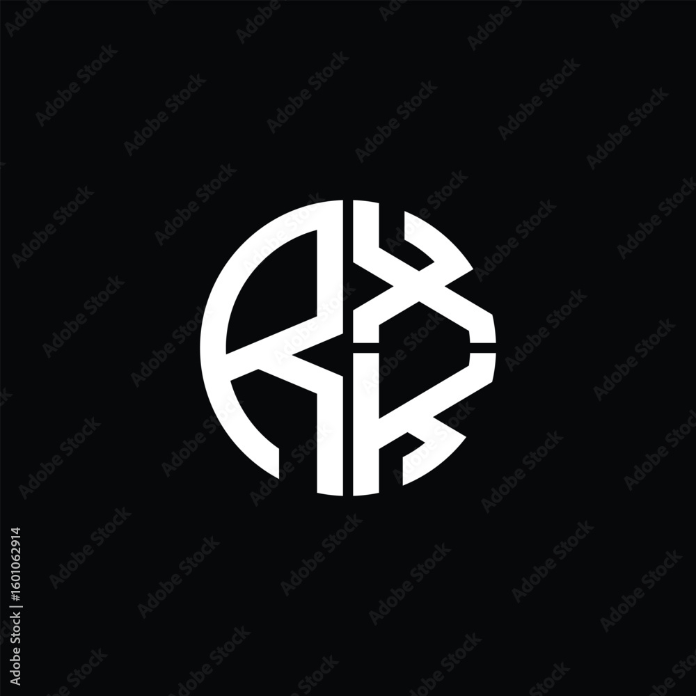 RXK logo RXK icon RXK monogram RXK letter minimalist Circle flat Unique modern abstract logo design. RXK logo RXK icon RXK monogram RXK letter minimalist Circle flat Unique modern abstract logo design.