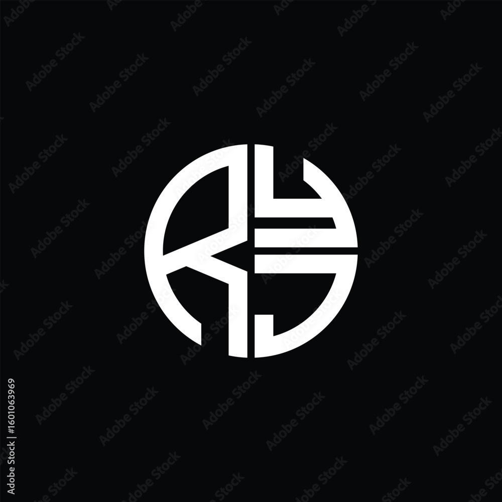 RYJ logo RYJ icon RYJ monogram RYJ letter minimalist Circle flat Unique modern abstract logo design. RYJ logo RYJ icon RYJ monogram RYJ letter minimalist Circle flat Unique modern abstract logo design.