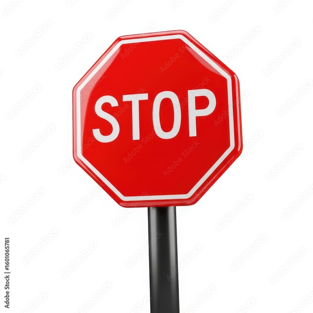 3d stop sign traffic road safety regulatory street octagon red 3d stop sign traffic road safety regulatory street octagon red