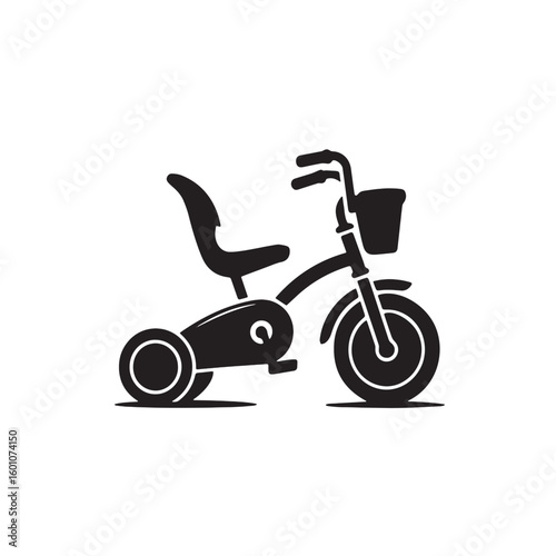 Blue bicycle isolated on a white background, a 3D render of a fun and speedy transportation icon