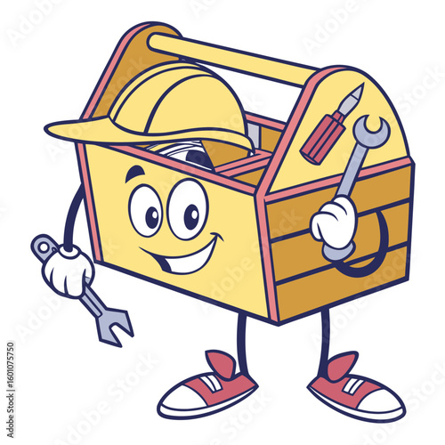 cartoon illustration of a toolbox